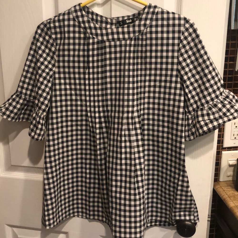 Gingham Shein top